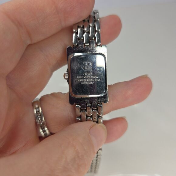 Vintage Paolo GUCCI Metal Silvertone Link Ladies Elegant Watch 7.5\